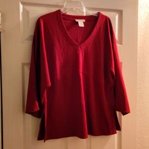 Travelsmith XLP swingy red top